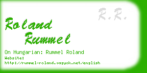 roland rummel business card